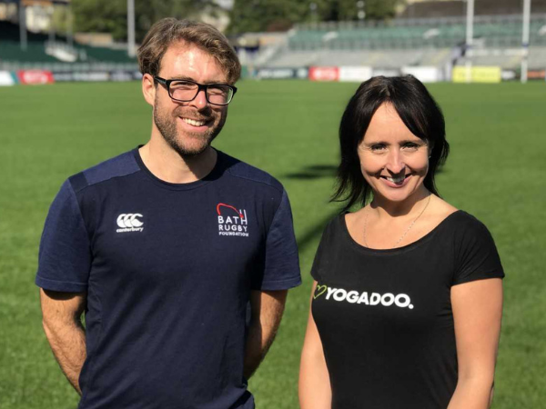 Bath Rugby Foundation has teamed up with award-winning specialist children’s yoga company YOGADOO.