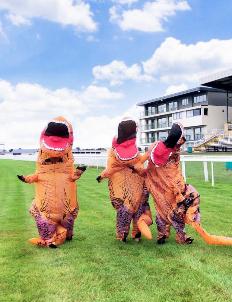 Inflatable T-Rex’s to race at Bath Racecourse’s Dino Family Raceday