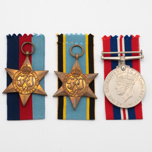 MEDALS OF A HEROIC RAF OFFICER - A MEMBER OF THE EXCLUSIVE CATERPILLAR CLUB – UP FOR AUCTION