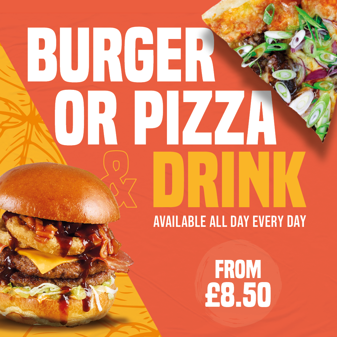 Burger or Pizza & Drink From £8.50 at The Canon