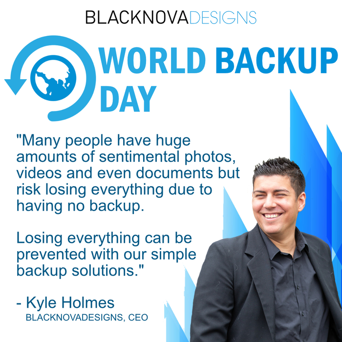 Black Nova Designs Raises Awareness of World Back Up Day