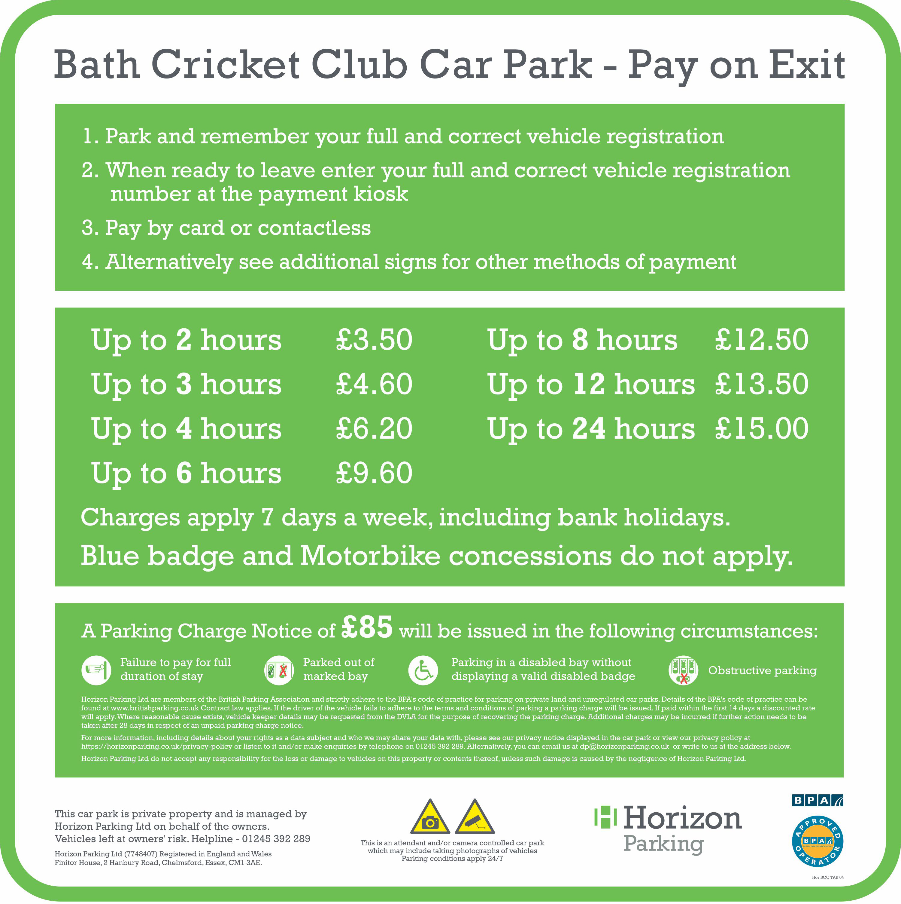 Bath Cricket Club Car Park