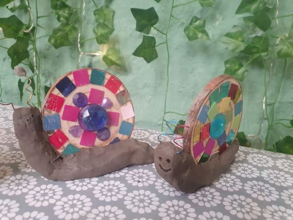 Clay Mosaic Snails