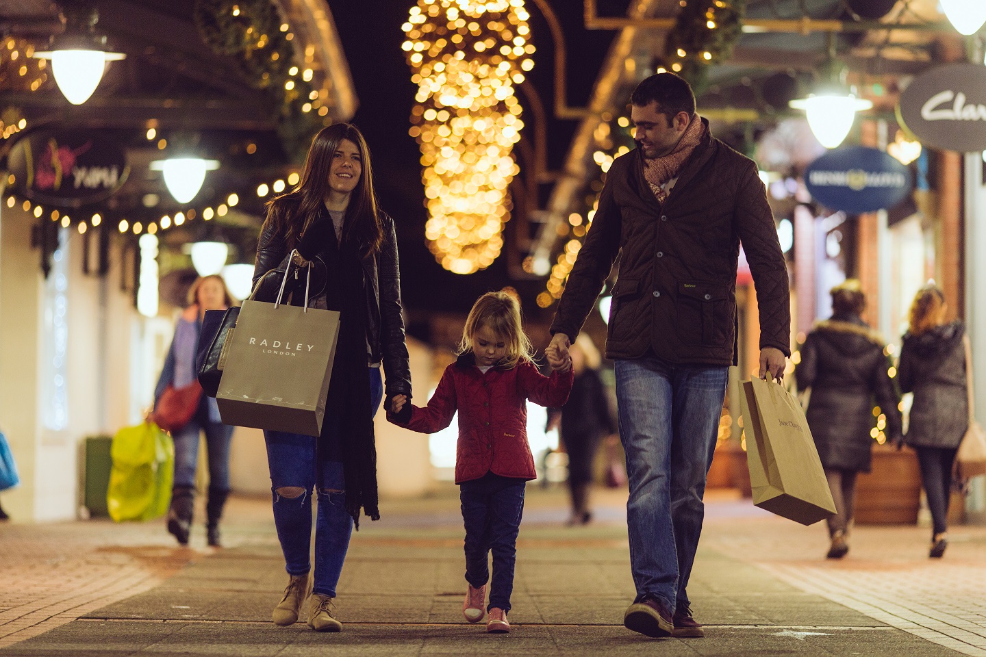 Festive And Late Night Shopping At Clarks Village