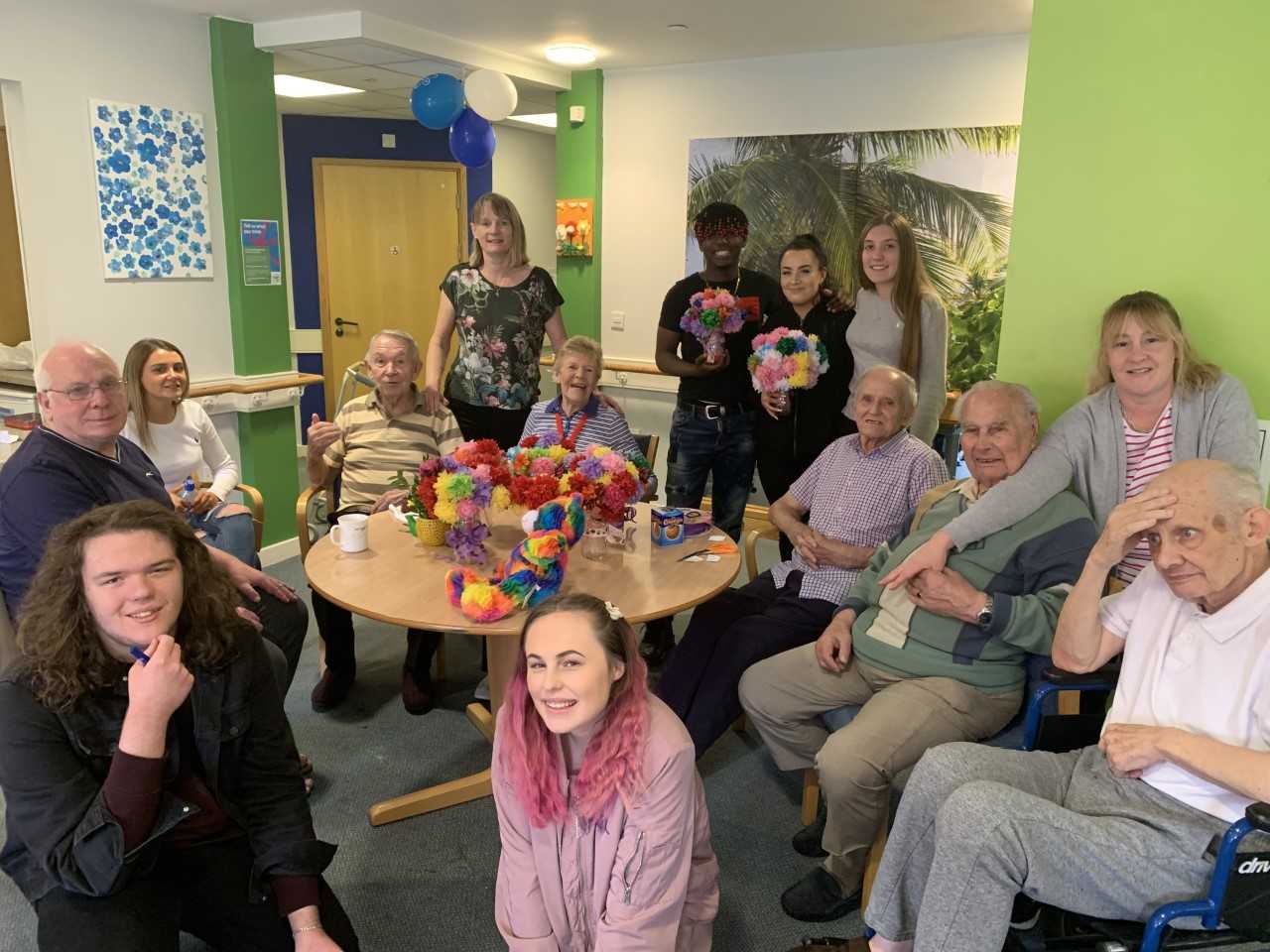 Bath College students mark Dementia Action Week with Cleeve Court Residents at Summer Garden Party