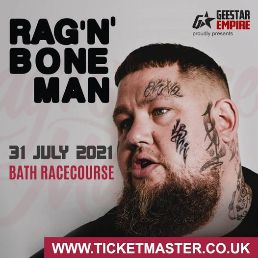 Rag’n’Bone Man announces Bath Racecourse show taking place on Saturday 31st July 2021!