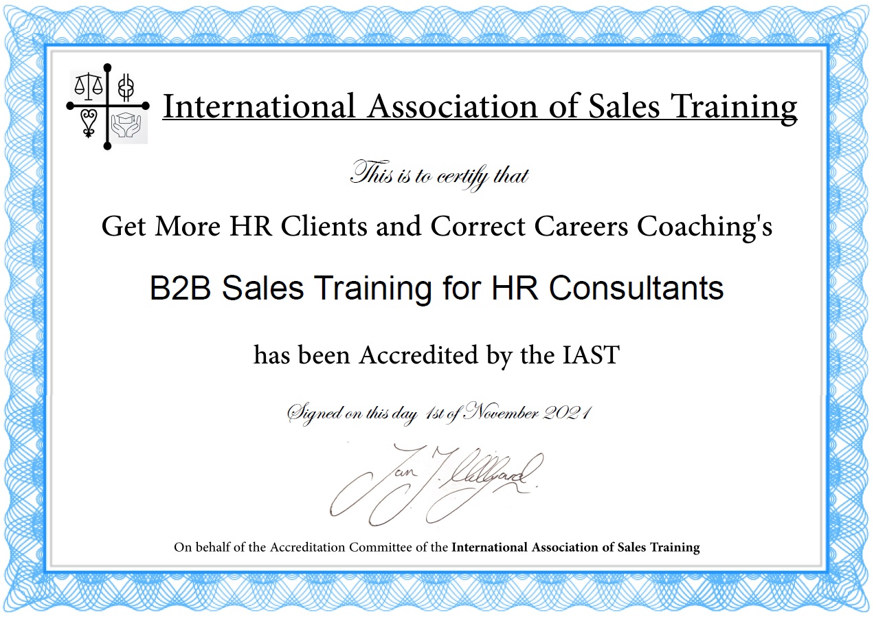 B2B Sales Training For HR Consultants