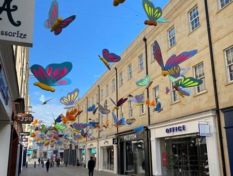 SouthGate Bath unveils new butterfly installation