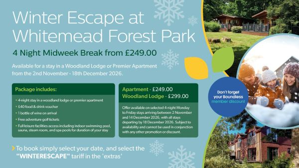 Winter Escape Package at Whitemead Forest Park