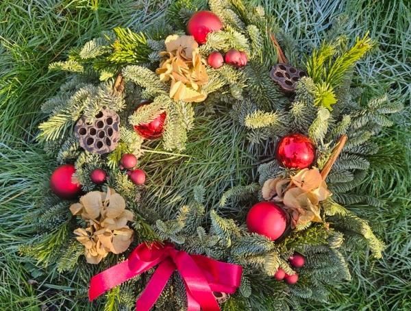 Attend a Christmas wreath making class